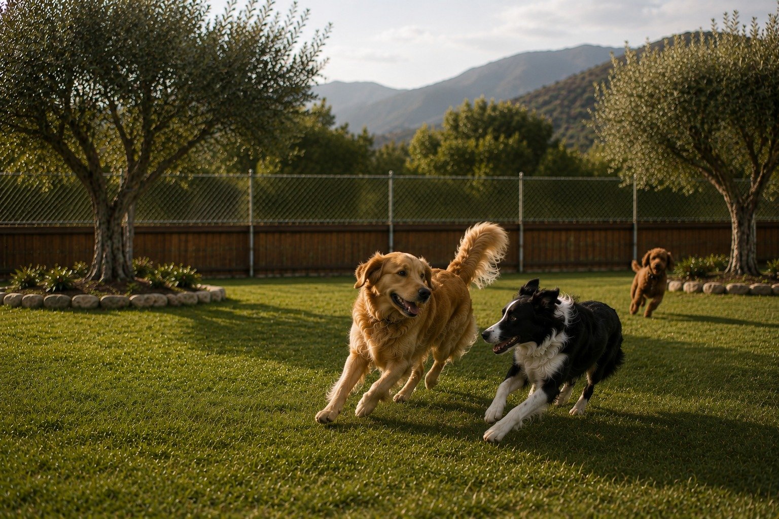 Perros jugando